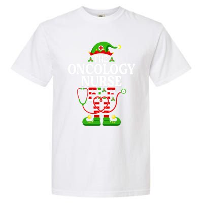 The Oncology Nurse Elf Cute Gift Funny Christmas Family Matching Gift Garment-Dyed Heavyweight T-Shirt