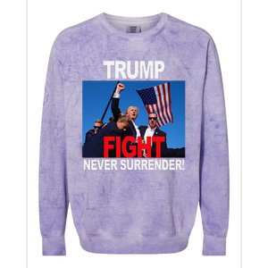 Trump One Nation Under God Trump 2024 Fight 2024 Colorblast Crewneck Sweatshirt