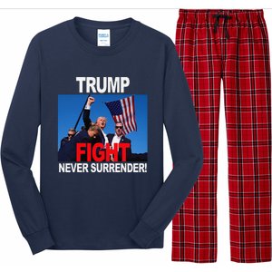 Trump One Nation Under God Trump 2024 Fight 2024 Long Sleeve Pajama Set