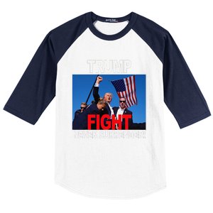 Trump One Nation Under God Trump 2024 Fight 2024 Baseball Sleeve Shirt