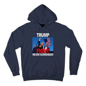 Trump One Nation Under God Trump 2024 Fight 2024 Tall Hoodie