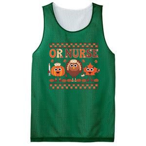 Thanksgiving Or Nurse Fall Pumpkin And Turkey Autumn Check Mesh Reversible Basketball Jersey Tank