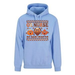 Thanksgiving Or Nurse Fall Pumpkin And Turkey Autumn Check Unisex Surf Hoodie