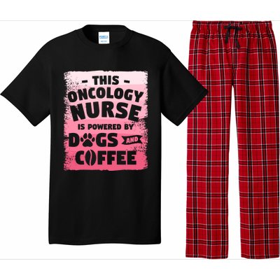 This Oncology Nurse Is Powered By Dogs And Coffee Oncologist Gift Pajama Set