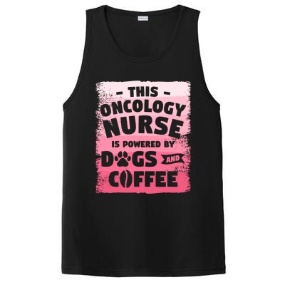 This Oncology Nurse Is Powered By Dogs And Coffee Oncologist Gift PosiCharge Competitor Tank