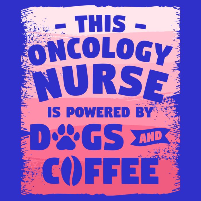 This Oncology Nurse Is Powered By Dogs And Coffee Oncologist Gift Toddler T-Shirt