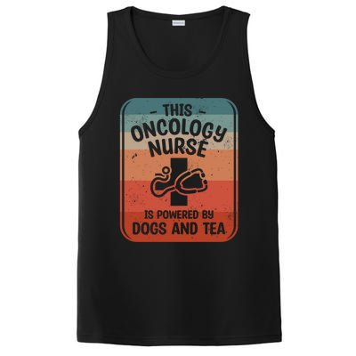 This Oncology Nurse Is Powered By Dogs And Tea Oncologist Cute Gift PosiCharge Competitor Tank