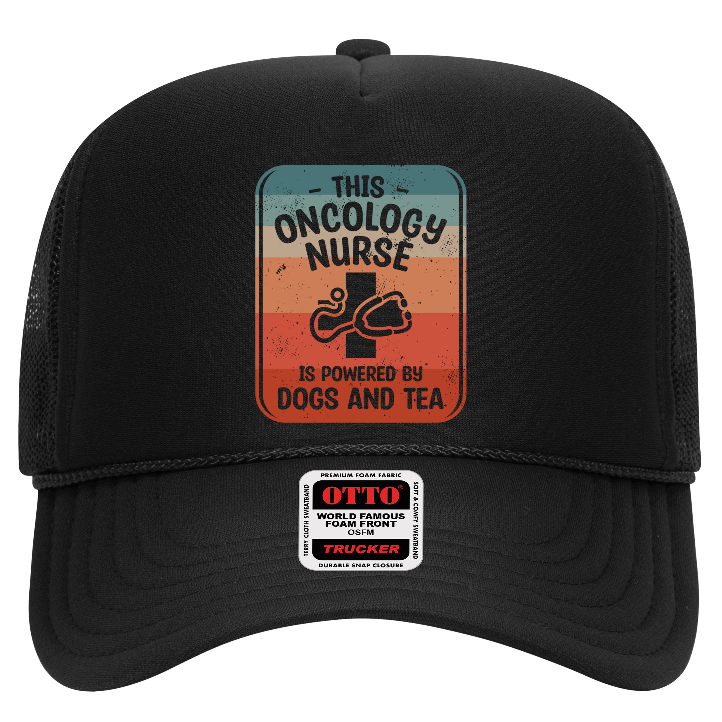 This Oncology Nurse Is Powered By Dogs And Tea Oncologist Cute Gift Hat