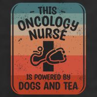 This Oncology Nurse Is Powered By Dogs And Tea Oncologist Cute Gift Hat