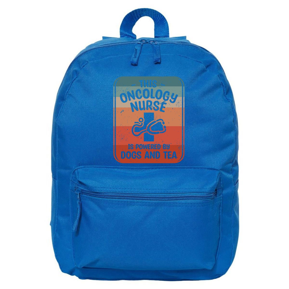 This Oncology Nurse Is Powered By Dogs And Tea Oncologist Cute Gift 16 in Basic Backpack