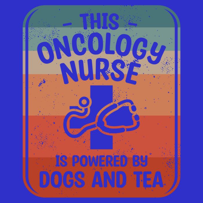 This Oncology Nurse Is Powered By Dogs And Tea Oncologist Cute Gift Baby Bodysuit