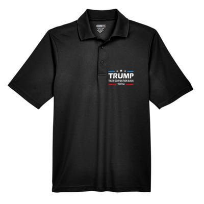 Take Our Nation Back Trump 2024 Election Pro Trump US Flag Men's Origin Performance Pique Polo