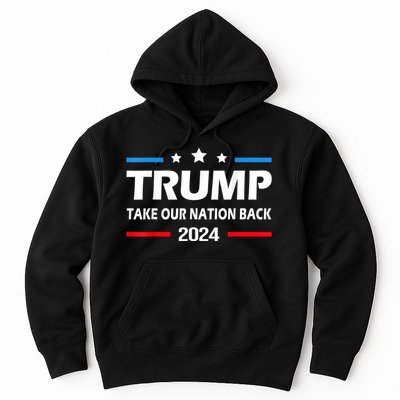 Take Our Nation Back Trump 2024 Election Pro Trump US Flag Hoodie