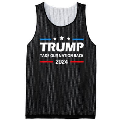 Take Our Nation Back Trump 2024 Election Pro Trump US Flag Mesh Reversible Basketball Jersey Tank