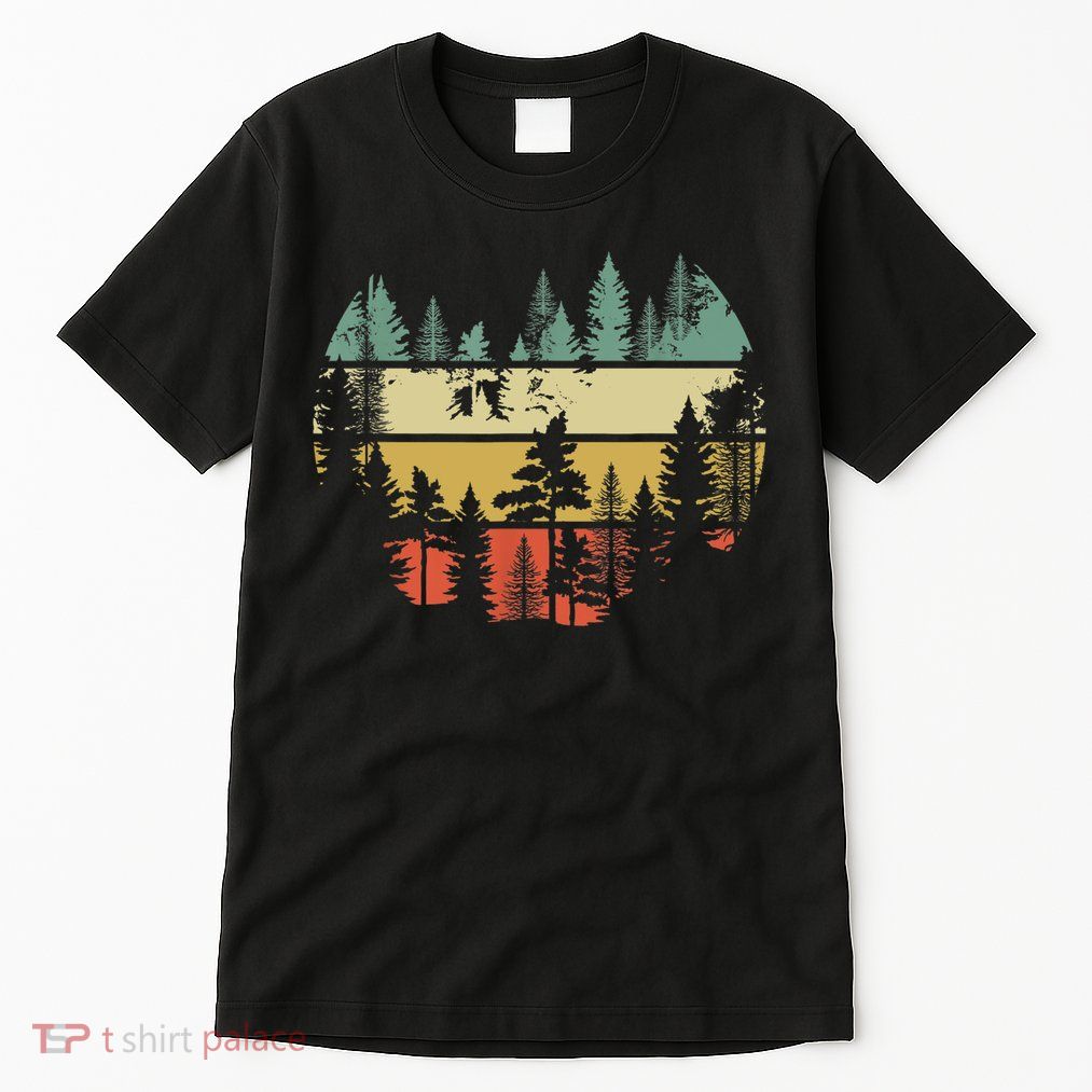 Trees Outdoors Nature Wildlife Retro Forest TShirt Tall T-Shirt