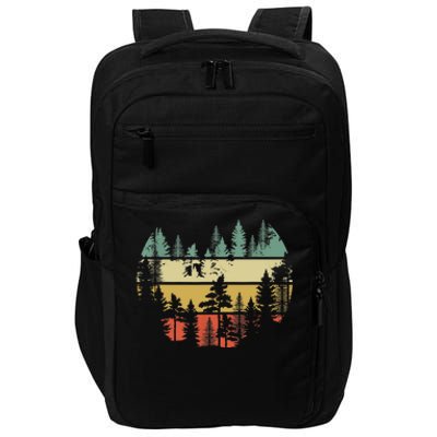 Trees Outdoors Nature Wildlife Retro Forest TShirt Impact Tech Backpack