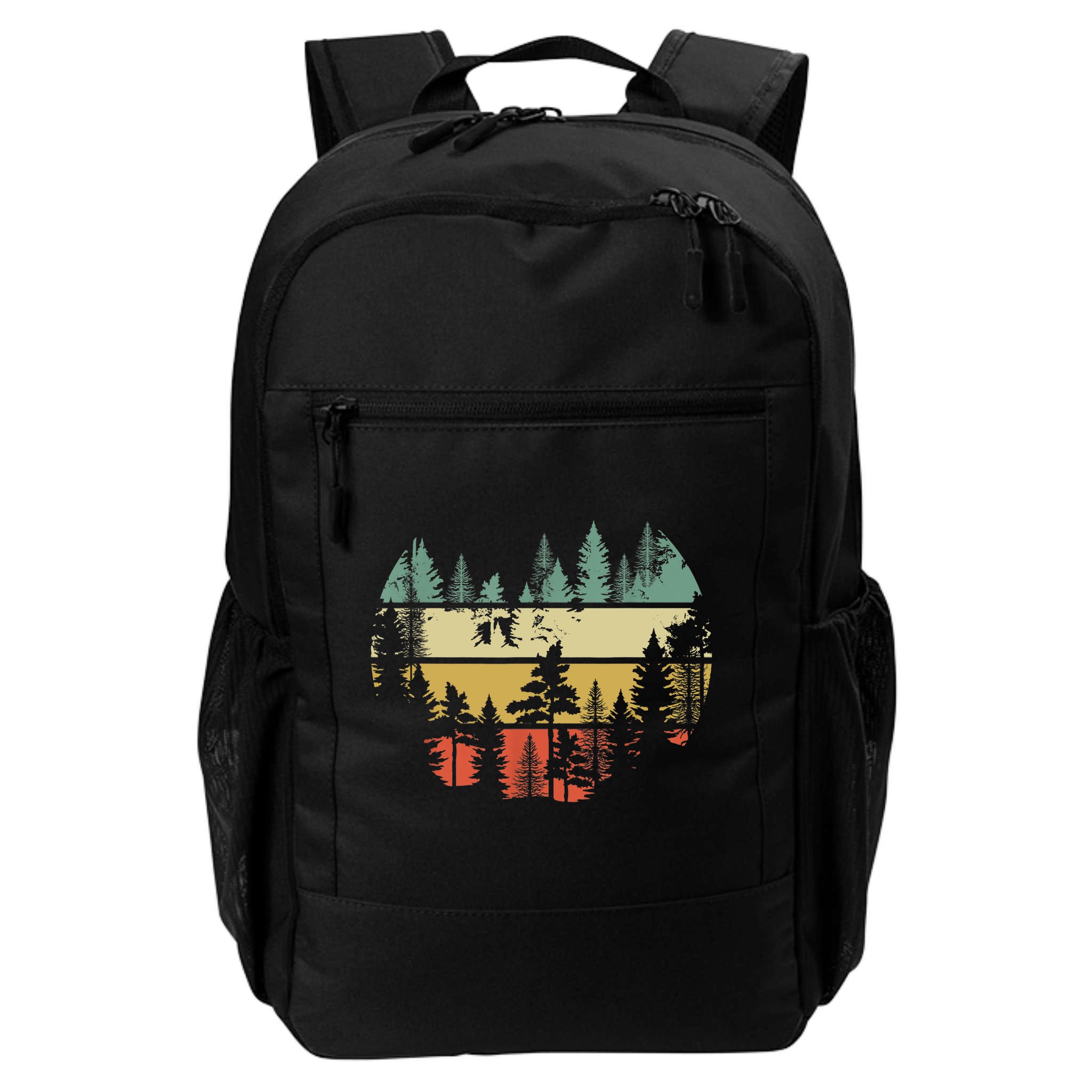 Trees Outdoors Nature Wildlife Retro Forest TShirt Backpack