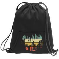 Trees Outdoors Nature Wildlife Retro Forest TShirt Sweatshirt Cinch Pack Bag