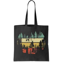 Trees Outdoors Nature Wildlife Retro Forest TShirt Tote Bag