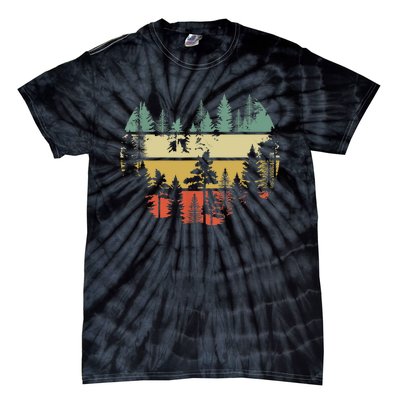 Trees Outdoors Nature Wildlife Retro Forest TShirt Tie-Dye T-Shirt