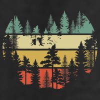 Trees Outdoors Nature Wildlife Retro Forest TShirt Hat