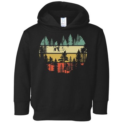 Trees Outdoors Nature Wildlife Retro Forest TShirt Toddler Hoodie