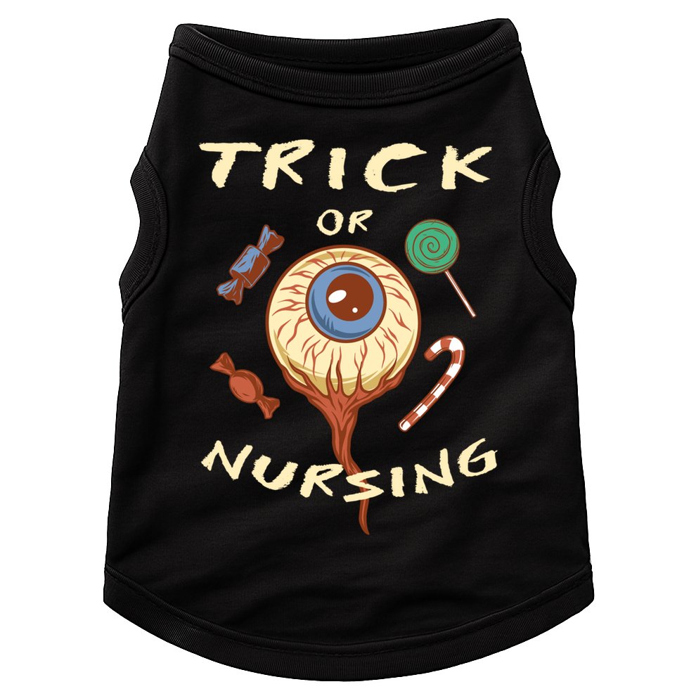 Trick Or Nursing Halloween Er Nurse Scary Emergency Nurse Gift Doggie Tank