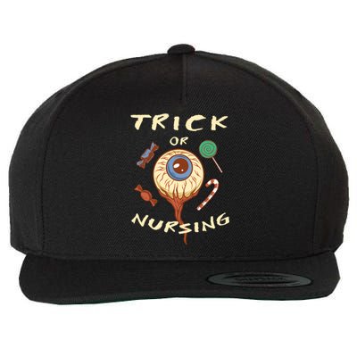 Trick Or Nursing Halloween Er Nurse Scary Emergency Nurse Gift Wool Snapback Cap