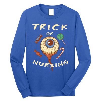 Trick Or Nursing Halloween Er Nurse Scary Emergency Nurse Gift Long Sleeve Shirt