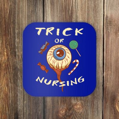 Trick Or Nursing Halloween Er Nurse Scary Emergency Nurse Gift Coaster