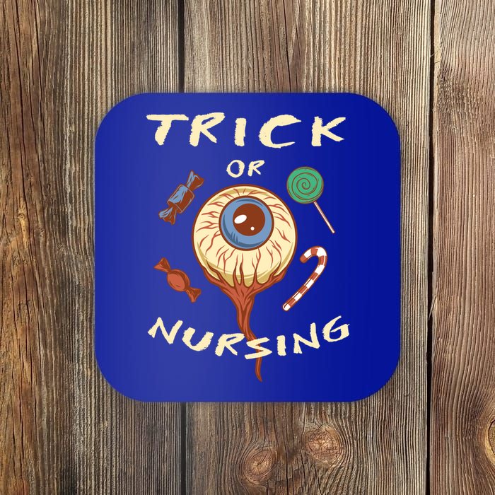 Trick Or Nursing Halloween Er Nurse Scary Emergency Nurse Gift Coaster