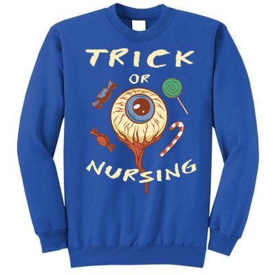 Trick Or Nursing Halloween Er Nurse Scary Emergency Nurse Gift Tall Sweatshirt