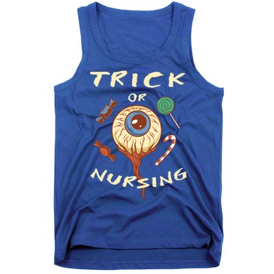 Trick Or Nursing Halloween Er Nurse Scary Emergency Nurse Gift Tank Top