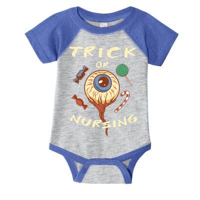 Trick Or Nursing Halloween Er Nurse Scary Emergency Nurse Gift Infant Baby Jersey Bodysuit