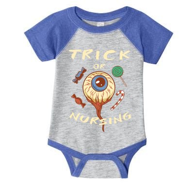 Trick Or Nursing Halloween Er Nurse Scary Emergency Nurse Gift Infant Baby Jersey Bodysuit