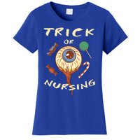 Trick Or Nursing Halloween Er Nurse Scary Emergency Nurse Gift Women's T-Shirt