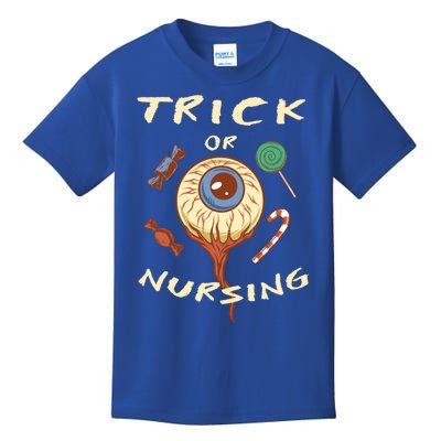 Trick Or Nursing Halloween Er Nurse Scary Emergency Nurse Gift Kids T-Shirt