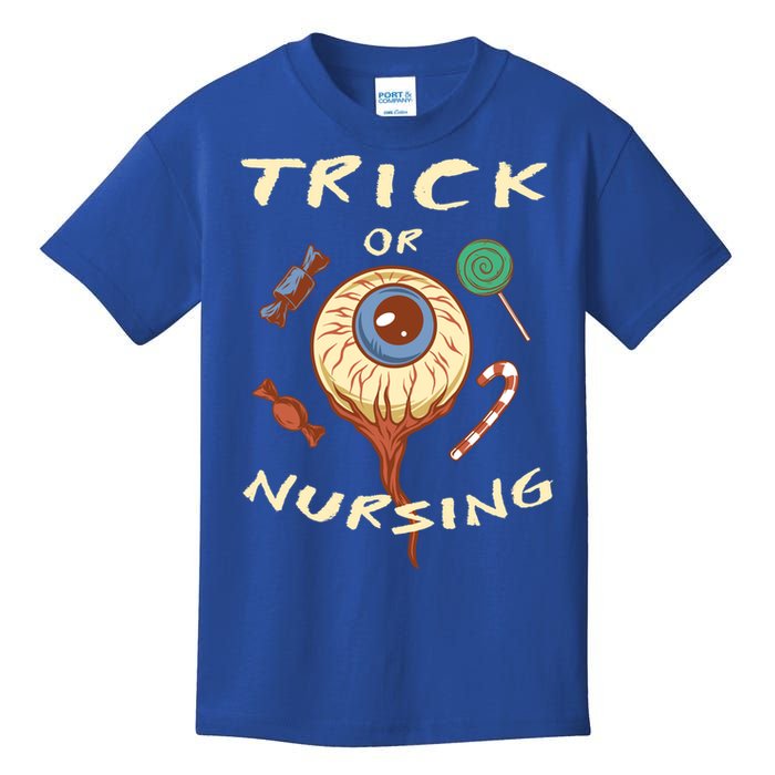 Trick Or Nursing Halloween Er Nurse Scary Emergency Nurse Gift Kids T-Shirt