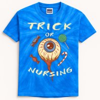 Trick Or Nursing Halloween Er Nurse Scary Emergency Nurse Gift Kids Tie-Dye T-Shirt