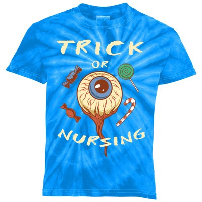 Trick Or Nursing Halloween Er Nurse Scary Emergency Nurse Gift Kids Tie-Dye T-Shirt