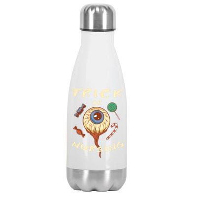 Trick Or Nursing Halloween Er Nurse Scary Emergency Nurse Gift Stainless Steel Insulated Water Bottle