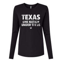 Texas One Nation Under Tacos Mexican Food Womens Cotton Relaxed Long Sleeve T-Shirt