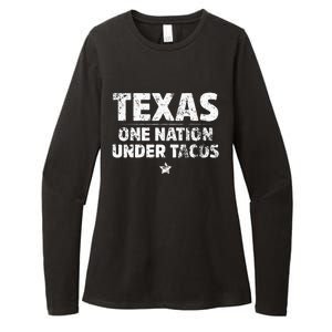 Texas One Nation Under Tacos Mexican Food Womens CVC Long Sleeve Shirt