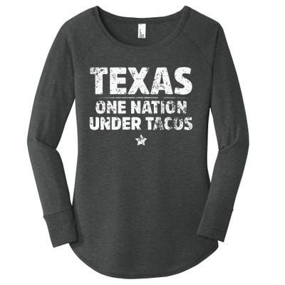 Texas One Nation Under Tacos Mexican Food Women's Perfect Tri Tunic Long Sleeve Shirt