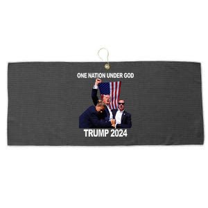 Trump One Nation Under God.Trump 2024.Fight 2024 Large Microfiber Waffle Golf Towel