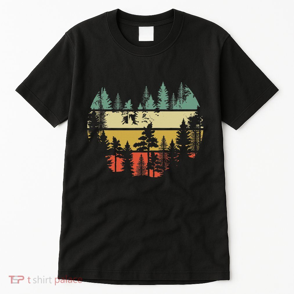 Trees Outdoors Nature Wildlife Retro Forest Tall T-Shirt