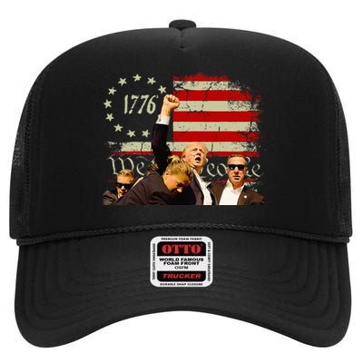 Trump One Nation Under God.Trump 2024.Fight 2024 High Crown Mesh Back Trucker Hat