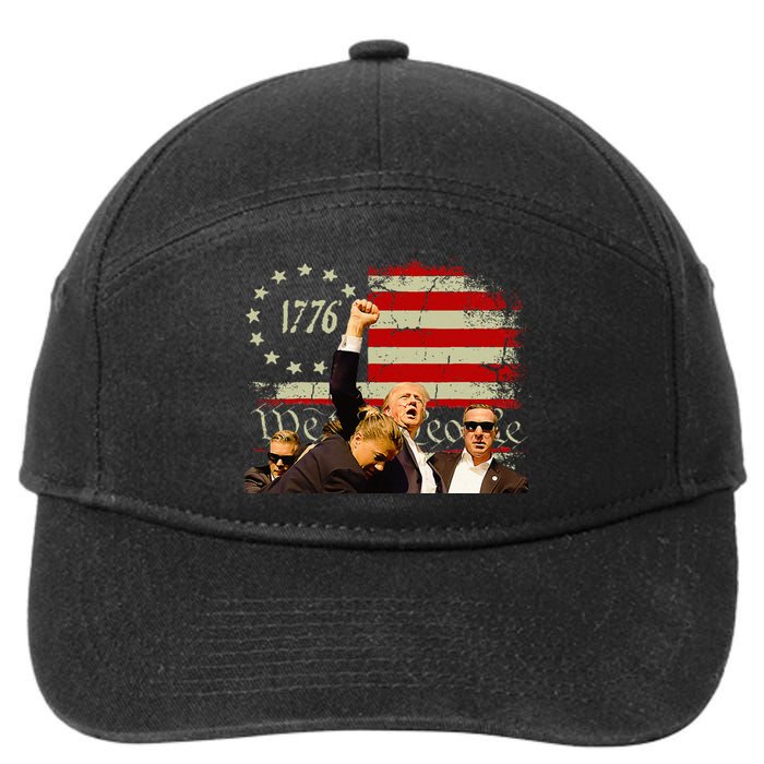 Trump One Nation Under God.Trump 2024.Fight 2024 7-Panel Snapback Hat