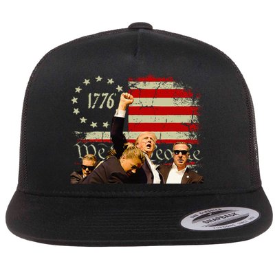 Trump One Nation Under God.Trump 2024.Fight 2024 Flat Bill Trucker Hat