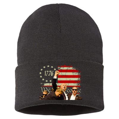 Trump One Nation Under God.Trump 2024.Fight 2024 Sustainable Knit Beanie